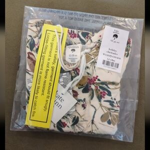 NWT Kate Quinn Shortie PJ Set Holiday Chickadee (12-18M)